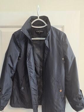 Ellen Tracy Navy Lightweight Collared Jacket